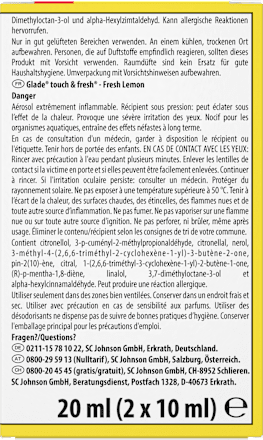 Lufterfrischer Fresh Lemon Nachfüllpack glade