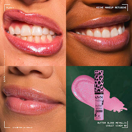 Lipgloss Butter Matallic 02 VioletVix NYX PROFESSIONAL MAKEUP