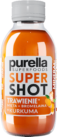 Super Shot Trawienie Mięta + Bromelaina + Kurkuma purella