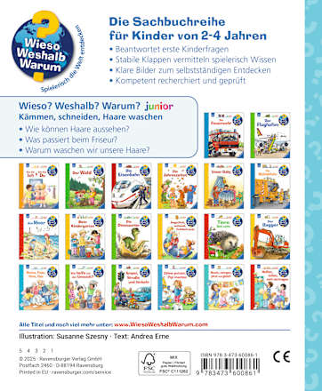 Kinderbuch Wieso Weshalb Warum Kämmen, schneiden, Haare waschen Ravensburger