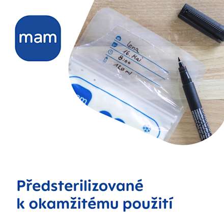 sáčky na skladování mateřského mléka mam