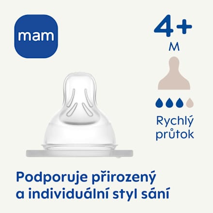 savička s rychlým průtokem silikonová mam