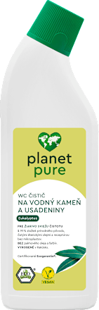 WC čistič na vodný kameň a usadeniny Eukalyptus planet pure