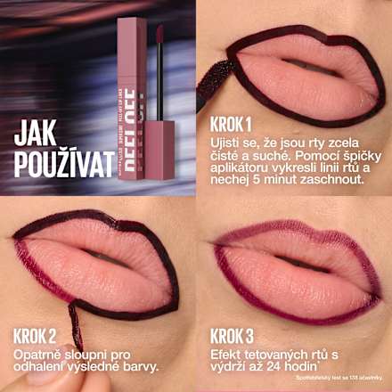 slupovací rtěnka Peel Off 002 Haze MAYBELLINE NEW YORK