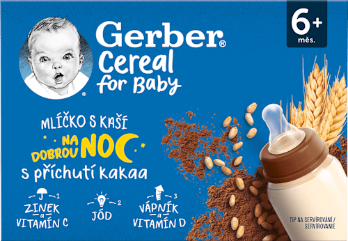 Cereal mliečko s kašou s príchuťou kakaa  Gerber Cereal