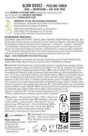 Peeling Toner Glow Boost Santé naturally.