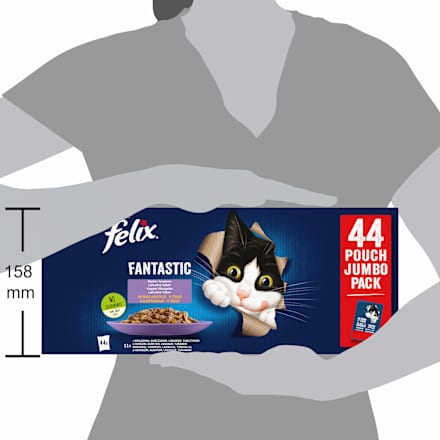 Fantastic kapsičky pro kočky hovězí, kuře, losos, tuňák v želé 44x85g Felix