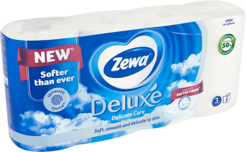 Deluxe Delicate Care toaletní papír White 8x150 Zewa