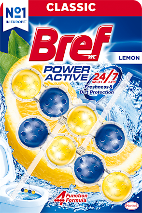 WC blok Power Aktiv Lemon 2x50 g Bref