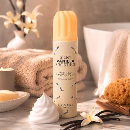 sprchová pěna Silky Vanilla Frosting BIOVÈNE BARCELONA