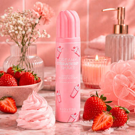 sprchová pěna Dreamy Strawberry Shake BIOVÈNE BARCELONA