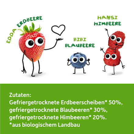 Kindersnack Fruchtchips Roter Beerenmix, ab 3 Jahren Freche Freunde