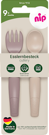 Esslernbesteck rosa/beige 2tlg. Nip