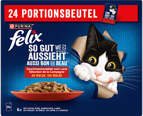 Nassfutter Katze So gut wie es aussieht Geschmacksvielfalt vom Land Felix