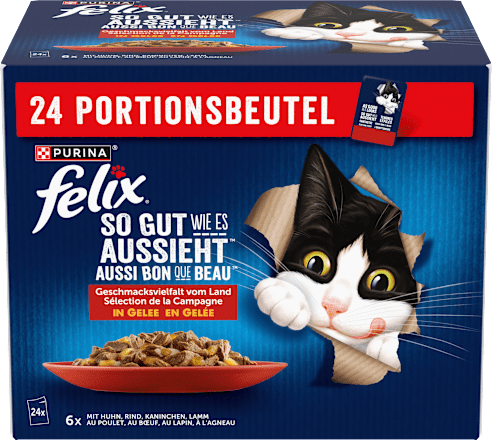Nassfutter Katze So gut wie es aussieht Geschmacksvielfalt vom Land Felix