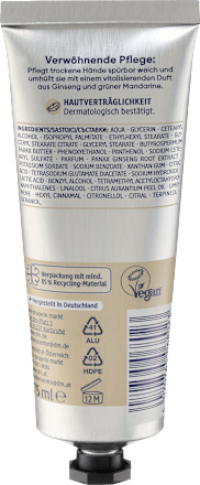 Handcreme Ginseng & Green Mandarin Balea