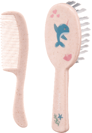 Bürstenset rosa Delfin 2tlg babylove