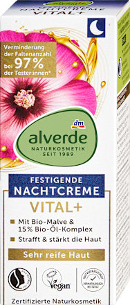 Nočný pleťový krém Vital+ s olejovým komplexom alverde NATURKOSMETIK