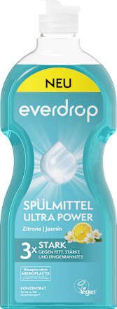 Spülmittel Konzentrat Ultra Power Zitrone & Jasmin everdrop