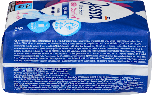 Assorbenti Ultra Skin Comfort night plus, extra lunghi Jessa