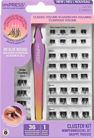 Künstliche Wimpern Set imPRESS Press-on Falsies Kit 02 KISS