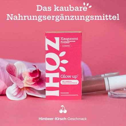 Kaugummi, Glow up Himbeer-Kirsche, zuckerfrei ZOHI