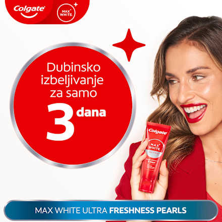 MAX WHITE pasta za zube ULTRA FRESHNESS PEARLS Colgate