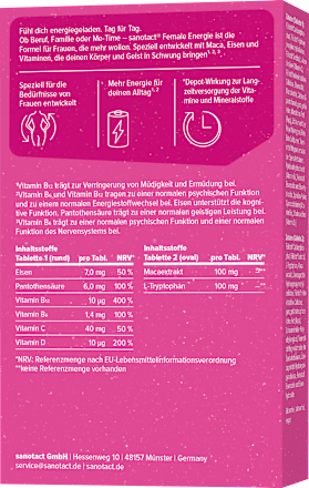 Female Energie Tabletten 30 St sanotact