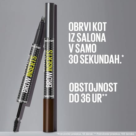 2-v-1 svinčnik za obrvi Brow Inserts™, 02 Soft Brown MAYBELLINE NEW YORK
