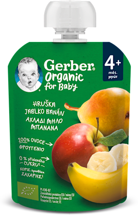 Kapsička hruška, jablko a banán Gerber Organic
