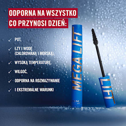 Tusz do rzęs Thrill Seeker Mega Lift 004 Black RIMMEL LONDON