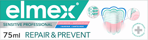 Zahnpasta Sensitive Professional Repair & Prevent Sanftes Weiss elmex