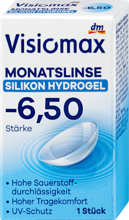 Lentile lunare din hidrogel siliconic Dioptrie -6,50 Visiomax