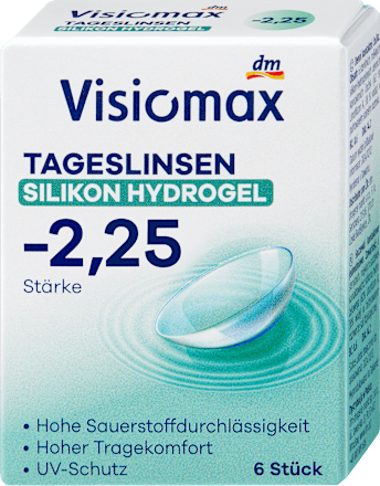 Lentile de contact zilnice din silicon-hidrogel dioptrie -2,25 Visiomax