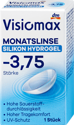 kontaktní čočky měsíční silikonové -3,75 DP Visiomax