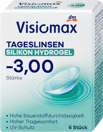 Lentile de contact zilnice din silicon-hidrogel dioptrie -3,00 Visiomax