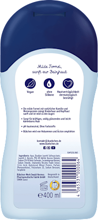 Shampoo Kinder sensitiv Kamille und Weizenprotein Bübchen