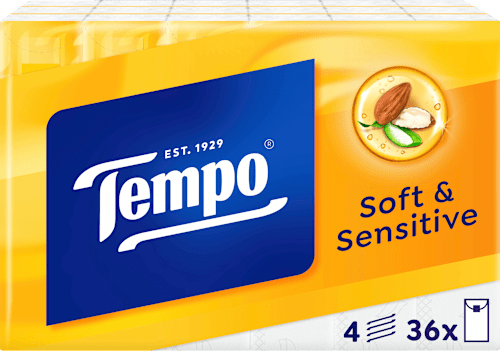 Taschentücher soft & sensitive (36x9 St) Tempo