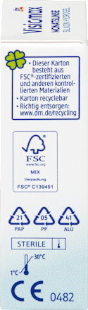 Silikon-Hydrogel Monatslinse Dioptrie -0,75 (6x1 Stück), Vorteilspack Visiomax
