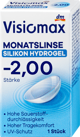Soczewka kontaktowa miesięczna silikonowo-hydrożelowa -2,00 Visiomax