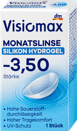 Silikon-Hydrogel Monatslinse Dioptrie -3,50 Visiomax