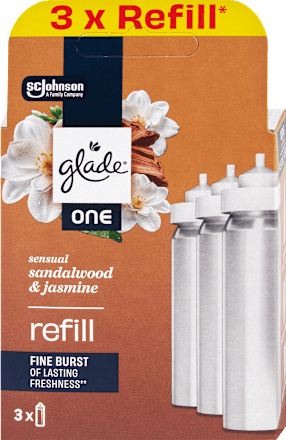 ONE náhradní náplň do osvěžovače Sandalwood & Jasmine 3x10 ml glade