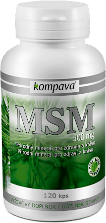 Kapsuly MSM prírodný minerál pre zdravie a krásu 500 mg Kompava