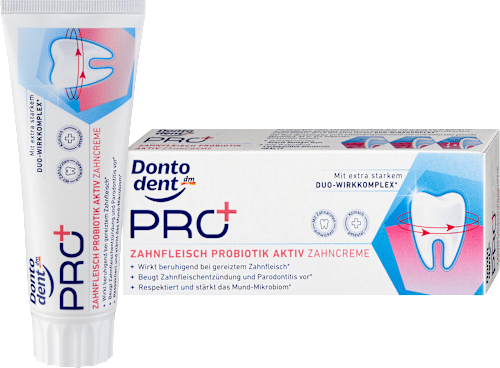 Zahnpasta PRO+ Zahnfleisch Probiotik Aktiv Dontodent PRO+