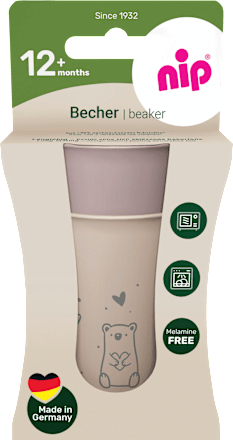 Trinkbecher rosa/beige, ab 12. Monat, 250 ml Nip