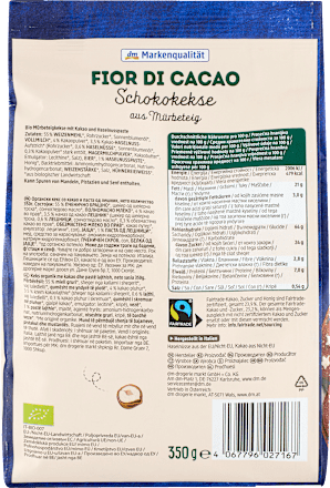 Fior di Cacao Schokokekse aus Mürbeteig Viva il Gusto dmBio