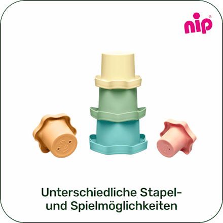 Stapelbecher Set bunt 5tlg Nip