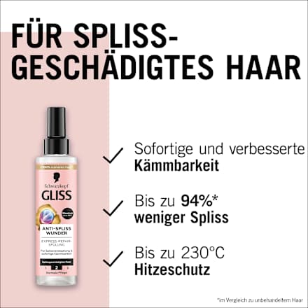 Sprüh-Conditioner Express-Repair Anti-Spliss Wunder Schwarzkopf GLISS