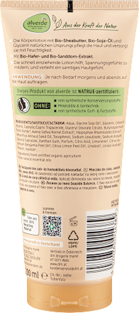 Bodylotion Sanddorn Hafer alverde NATURKOSMETIK