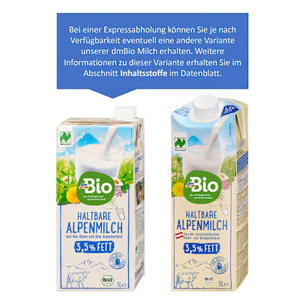 Organsko dugotrajno alpsko mleko sa 3,5% mlečne masti dmBio
